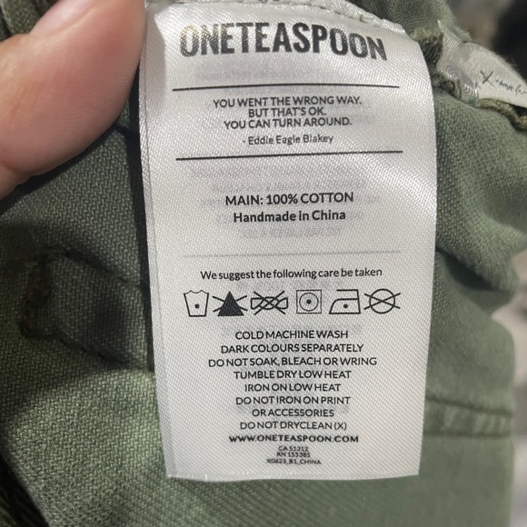 *** not for sale***New One Teaspoon Bandits super Khak shorts size 25 solid de - Picture 7 of 9